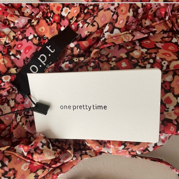 OPT NWT ANTHROPOLOGIE ONE PRETTY TIME POPPY FLORAL DRESS - Picture 6 of 8